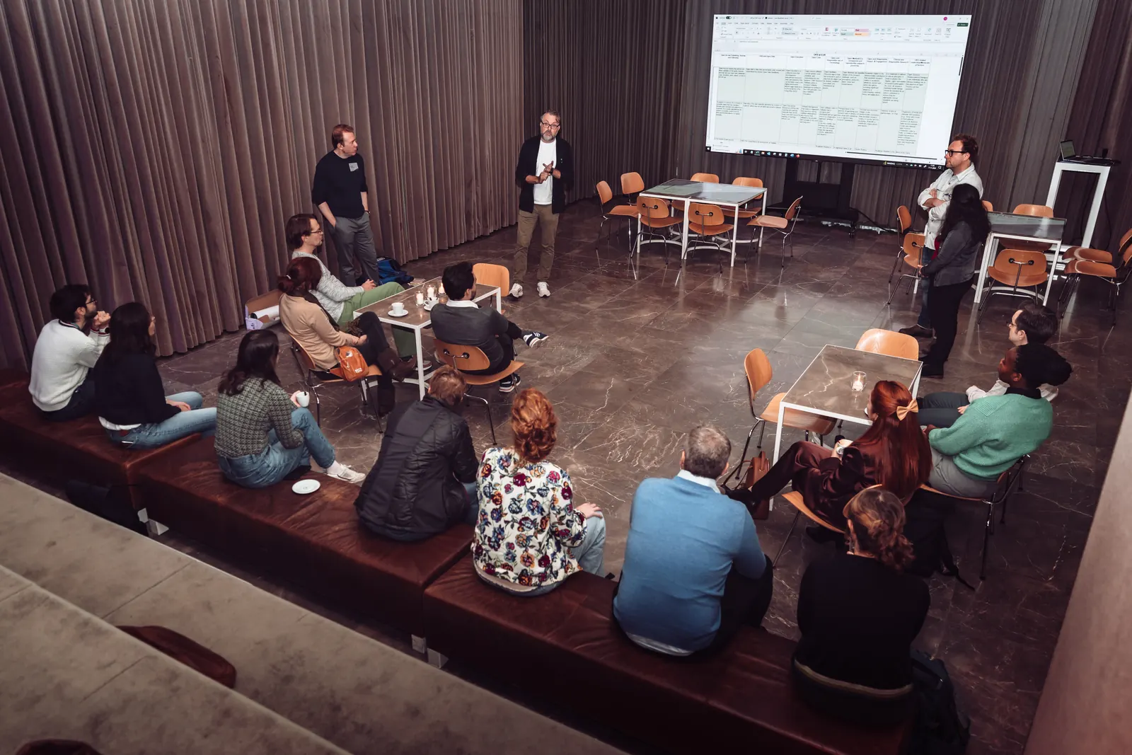 Dr John P. Mills facilitating an open and responsible science workshop with researchers at Erasmus University Rotterdam